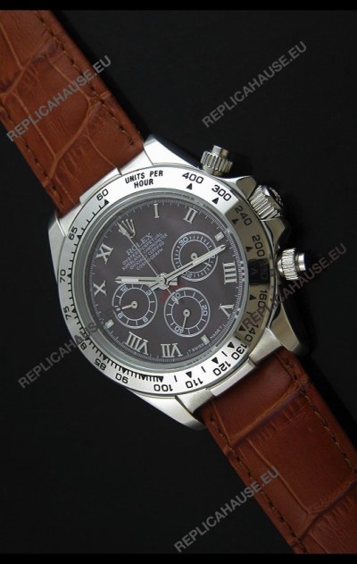 Rolex Daytona Japanese Replica Steel Watch in Grey Dial