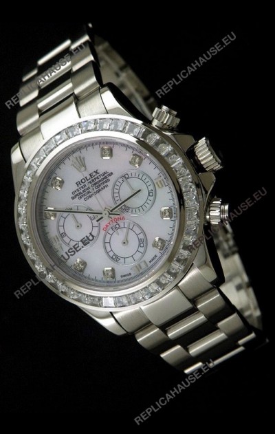 Rolex Oyster Perpetual Cosmograph Daytona Swiss Replica Watch in White Dial