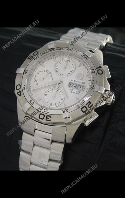 Tag Heuer Aquaracer Swiss Automatic Watch in Metallic White