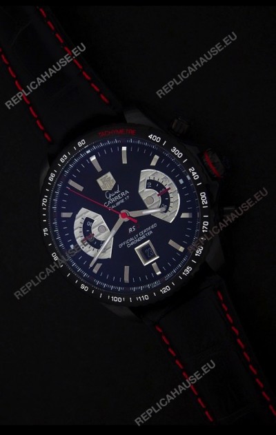 Tag Heuer Grand Carrera Two Tone Japanese Watch in black Dial