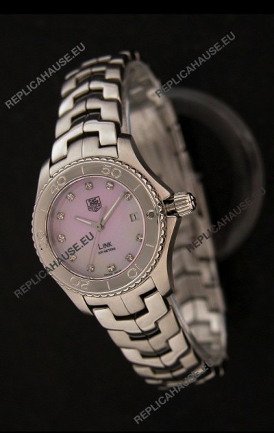 Tag Heuer Link Swiss Ladies Watch in Pink Dial