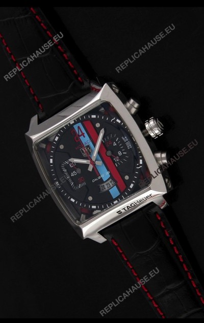 Tag Heuer Monaco Twenty Four Concept Chronograph Watch in Black Dial