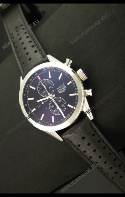 Tag Heuer Carrera Quartz Japanese Replica Watch in Black Dial