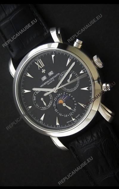 Vacheron Constantin Perpetual Calendar Japanese Watch in Black Dial