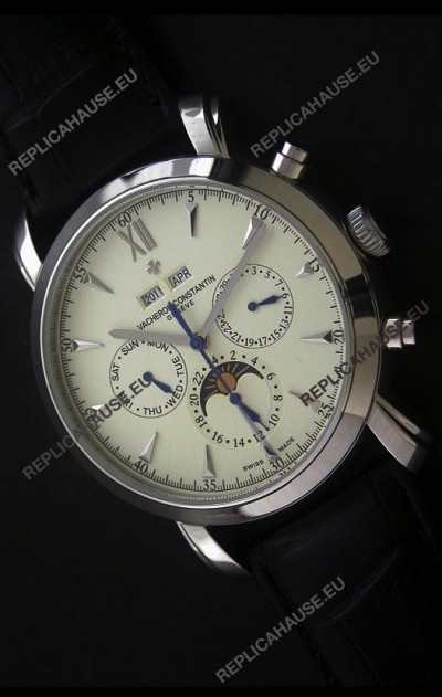 Vacheron Constantin Perpetual Calendar Japanese Watch in White Dial