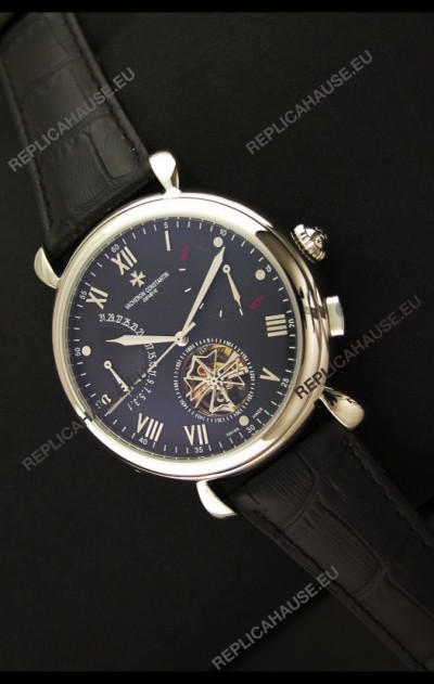 Vacheron Constantin Reserve Tourbillon Japanese Replica Watch in Black Dial