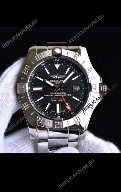 Breitling Avenger II Steel GMT Swiss Replica Watch 1:1 Ultimate Swiss Replica Watch