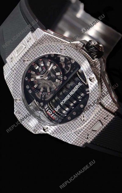 Hublot Big Bang MP-11 Power Reserve 3D Steel Carbon Replica Watch