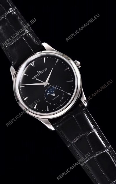 Jaeger LeCoultre Master Ultra Thin Moon Stainless Steel 1:1 Mirror Replica Watch 
