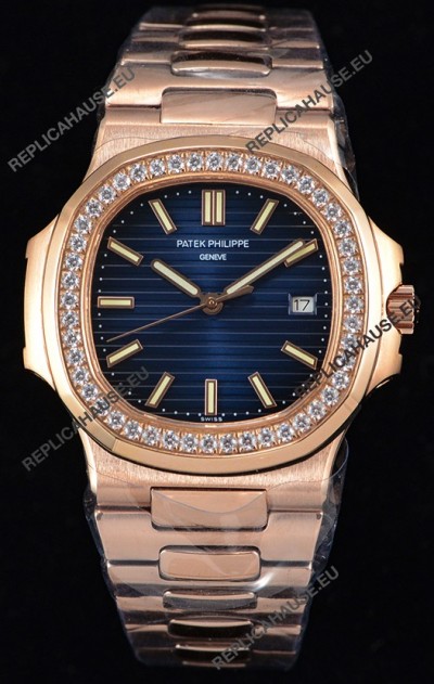 Patek Philippe Nautilus 5711/1R 1:1 Mirror Watch - Rounded Diamonds Bezel