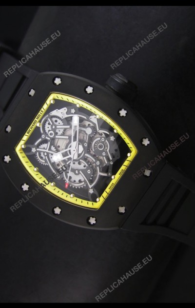 Richard Mille RM055 Bubba Watson Swiss Replica Watch in Yellow Indexes