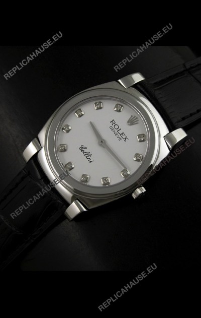 Rolex Cellini Japanese Replica Watch with Diamond Hour Markers