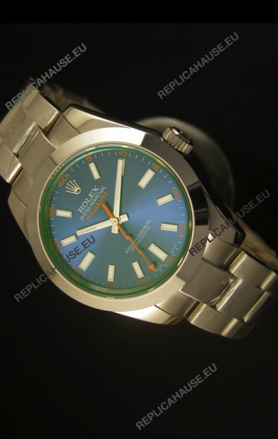 Rolex Milgauss 116400GV Swiss Watch with Blue Dial