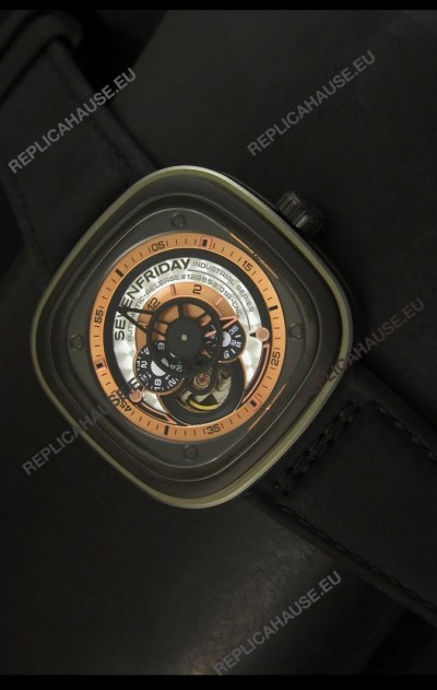 SevenFriday P-32 Black and Grey with Original Miyota 82S7 Movement - 1:1 Mirror Quality