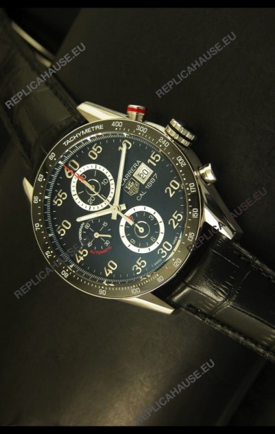 Tag Heuer Carrera Calibre 1887 Black Dial Watch - 1:1 Mirror Replica 