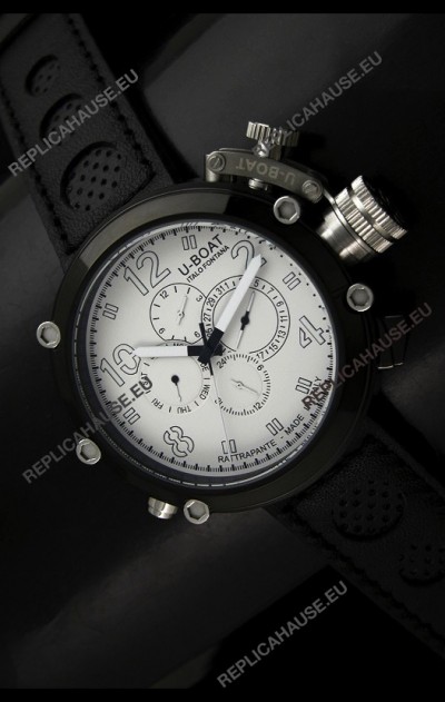 U-Boat Flightdeck Rattrapante Japanese Automatic Watch in PVD Casing