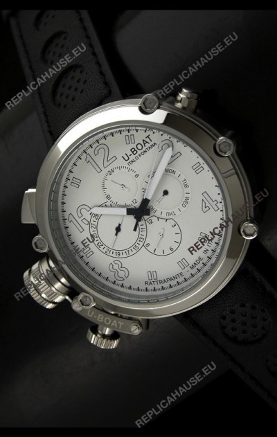 U-Boat Flightdeck Rattrapante Japanese Automatic Watch in Steel Casing