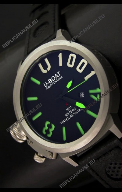 U Boat U-1001 Edition Japanese Drive Automatic Steel Watch in Green Markers