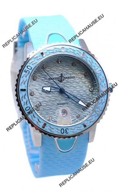Ulysse Nardin Lady Diver Starry Night Replica Watch in Blue Dial