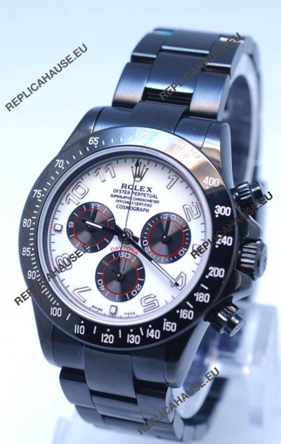 Rolex Cosmograph Project X Editions Black Out Daytona Swiss Replica Watch in Silver Dial