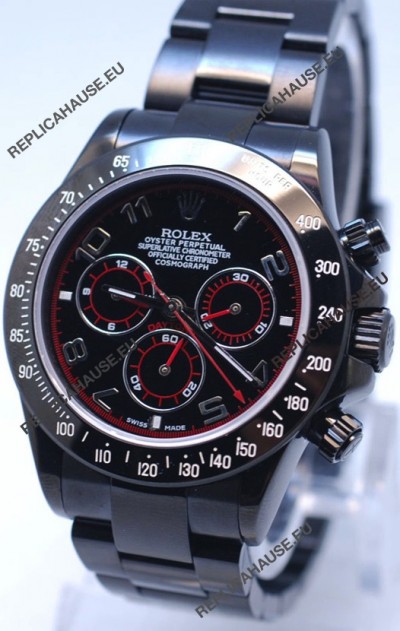 Rolex Cosmograph Project X Editions Black Out Daytona Swiss Replica Watch in Black Dial