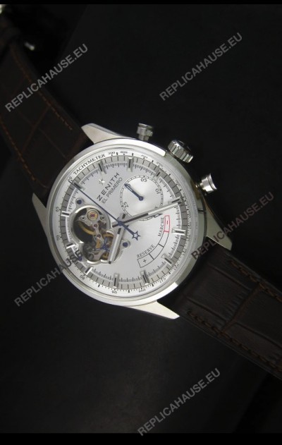 Zenith El Primero Chronomaster Handwind Power Reserve 42MM Replica Watch Silver Dial